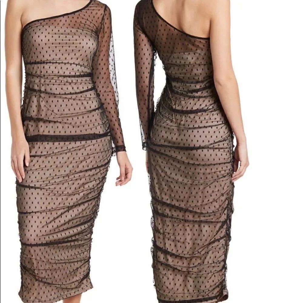 Area Stars Dot One Shoulder Dress